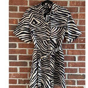 Banana Republic Black and White Zebra Print Women Shorts